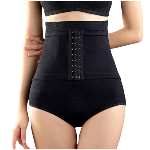 Bauchweg Unterhose Damen Miederhose,Hohe Taille Nahtlos Stark Formend Bauch Weg Bauchkontrolle Unterwaesche,Hip Shapewear Hoher Taille Unterwäsche Frauen Formende Leggings Miederslips (A_Schwarz, XXL) von routinfly