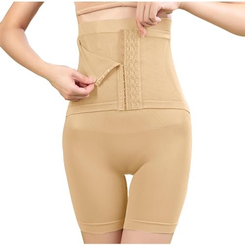 Bauchweg Unterhose Damen Miederhose,Hohe Taille Nahtlos Stark Formend Bauch Weg Bauchkontrolle Unterwaesche,Hip Shapewear Hoher Taille Unterwäsche Frauen Formende Leggings Miederslips (B_Beige, L) von routinfly