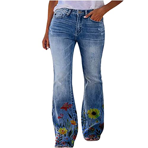 Damen Jeans Cargo Gerade Breites Bein Mode Denim Hosen Baggy Jeans Casual Vintage Jeanshose Loose Fit Freizeithose Mit Geradem Bein Cargo Jeans Arbeitshose Boyfriend-Hose 90Er Outdoor Streetwear von routinfly