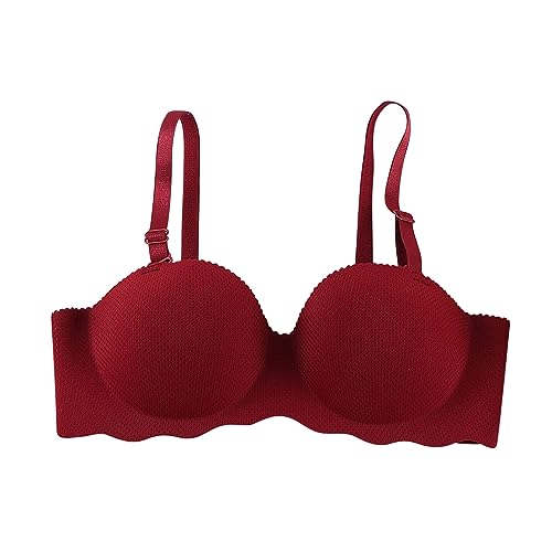 Damen Nahtloser Push Up BH Wmbra Haltungsverbessernder BH Damen Elastizität Bustier Atmungsaktiv Bequem Sexy Dessous Ultra Dünn Plus Größe Alltags BH Leichter Bralette Deep Cup BH von routinfly