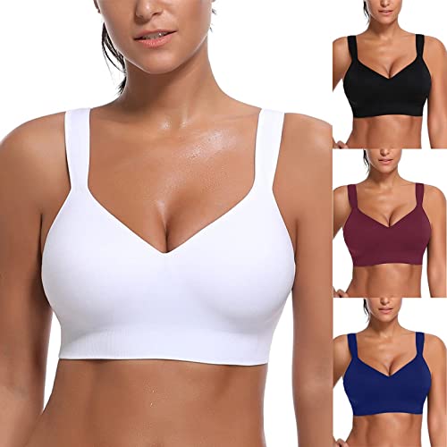 Damen Ohne Bügel BH Nahtlos BH Sport BH Sexy Damen Unterwäsche Klassische BHS Für Damen BH Bequem Push Up BH Strech Duenn Push Up Yoga Sports BH Bequem Gepolstert Gepolstert Bralette Alltags BH von routinfly