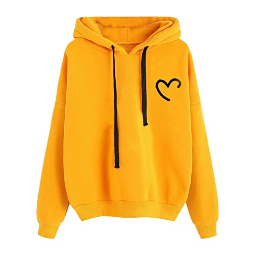 Damen Pullover Kapuzenpullover Mit Kordelzug LäSsige Kapuzenpulli Tops Mit Kapuze Mode Druck Sweatshirt Hoodie Oberteil Langarm Freizeitbluse Tops Sport Fitness Pullover Pulli Herbstoutfits Kleidung von routinfly