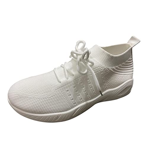 Damen Sommer Trainer Sportschuhe Schnell trocknende Schuhe Unisex Barfuß Walking Schuhe Thick Soles Sneaker Outdoor Jogging Solid Color Fly Woven Plus Size Mesh Shoes Casual atmungsaktive Non Slip von routinfly