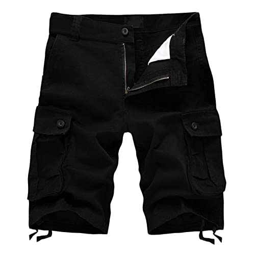 GroßE GrößE Cargo Shorts Herren Mode MäNner Kurz Arbeitshosen Stretch Bermuda Shorts Stilvoll Laufshorts Elastischer Bund Festliche Hosen Locker Chino Shorts Radhose MäNner Kurz Wandershorts von routinfly