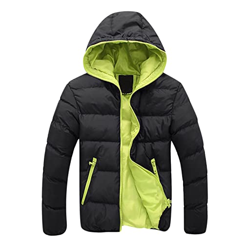 Herren Pufferjacke Wasserdicht Dicke Winterjacke Solide LäSsig Stehkragen Daunen ReißVerschluss Warme Baumwolljacke MäNtel Sportlich Plus GrößE Warmer Dicker Skimantel Winddicht Softshell Jacke von routinfly