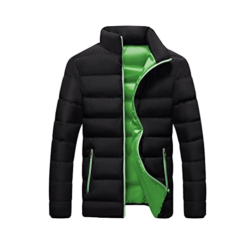 Herren Pufferjacke Wasserdicht Dicke Winterjacke Solide LäSsig Stehkragen Daunen ReißVerschluss Warme Baumwolljacke MäNtel Sportlich Plus GrößE Warmer Dicker Skimantel Winddicht Softshell Jacke von routinfly