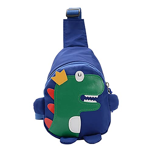 Kinder Dinosaurier Umhängetasche Mädchen Niedliche Kinder Rucksack Leicht Crossbody Rucksack Mini Brusttasche Schultertasche mit Dinosaurier Muster Messenger Tasche für Jungen und Mädchen (blau) von routinfly