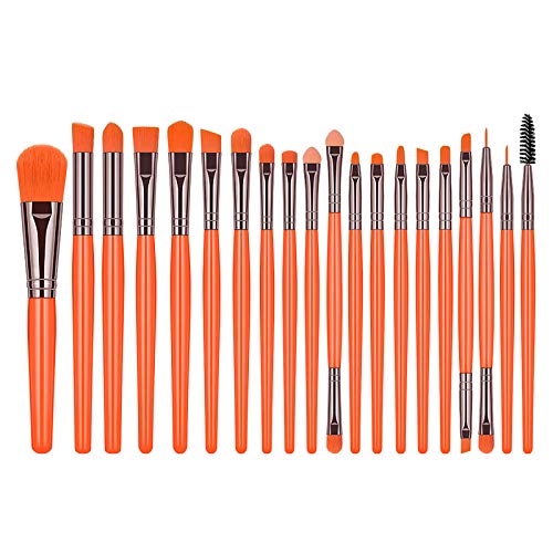 Makeup Pinsel Set 20 Pcs Premium Weich Make Up Pinsel Foundation Puder Concealer Lidschatten Makeup Pinsel Set Schonend FüR Die Haut Effektive Anwendung Reisen Wiederverwendbar Kosmetik (Orange) von routinfly