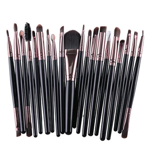 Makeup Pinsel Set 20 Pcs Premium Weich Make Up Pinsel Foundation Puder Concealer Lidschatten Makeup Pinsel Set Schonend FüR Die Haut Effektive Anwendung Reisen Wiederverwendbar Kosmetik (Schwarz A) von routinfly