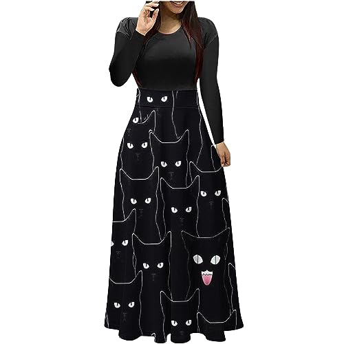 Partykleid Damen Halloween Karneval Partykleider Retro Festliches KostüM Elegantes Korsett Lange Kleider Mittelalterliches Kleid Print Swing Prinzessinnenkleid Ballkleid Cocktail Abendkleid von routinfly