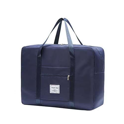 Reisetaschen Damen, Unisex GroßE Reisetasche,Sport-Turnbeutel,Faltbare Duffel Bag,wasserdichte Erweiterbare Overnight-UmhäNgetasche,Weekender-Tragetaschen Sporttrainingsbeutel Frauen (B Marine) von routinfly