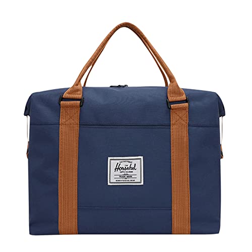 Reisetaschen Damen, Unisex GroßE Reisetasche,Sport-Turnbeutel,Faltbare Duffel Bag,wasserdichte Erweiterbare Overnight-UmhäNgetasche,Weekender-Tragetaschen Sporttrainingsbeutel Frauen (C Blau) von routinfly