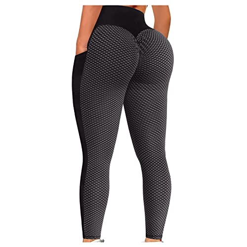 Scrunch Hintern Leggings Damen Hohe Taille Yoga Hosen Abnehmen Booty Leggings Workout Laufen Po Lift Strumpfhosen Mit Taschen Butterweich Atmungsaktiv Nahtlos Undurchsichtig 4 Weg Stretch Yoga Hosen von routinfly