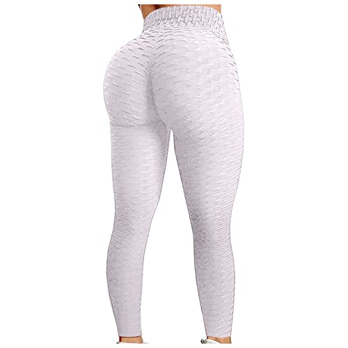 Scrunch Leggings Damen Hohe Taille Sport Leggings Undurchsichtig Blase Hip Lifting Yoga Hosen Stretch Nahtlose Geformt Sport Hosen Fitness Lange Leggings Butterweich Squat Proof Gym Leggings von routinfly