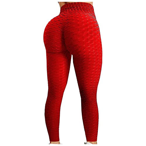 Scrunch Leggings Damen Hohe Taille Sport Leggings Undurchsichtig Blase Hip Lifting Yoga Hosen Stretch Nahtlose Geformt Sport Hosen Fitness Lange Leggings Butterweich Squat Proof Gym Leggings von routinfly