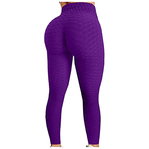 Scrunch Leggings Damen Hohe Taille Sport Leggings Undurchsichtig Blase Hip Lifting Yoga Hosen Stretch Nahtlose Geformt Sport Hosen Fitness Lange Leggings Butterweich Squat Proof Gym Leggings von routinfly