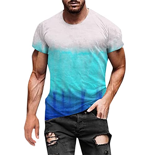 T-Shirt üBergroßEs Herren 3D Gedruckt T-Shirt Mode Sommer Muskel Kurzarm Tops Personalisiert Kurze ÄRmel Fitness Running Gym Workout Casual Tees Rundhals Lustige T-Shirts FüR Herren Und Jungen von routinfly