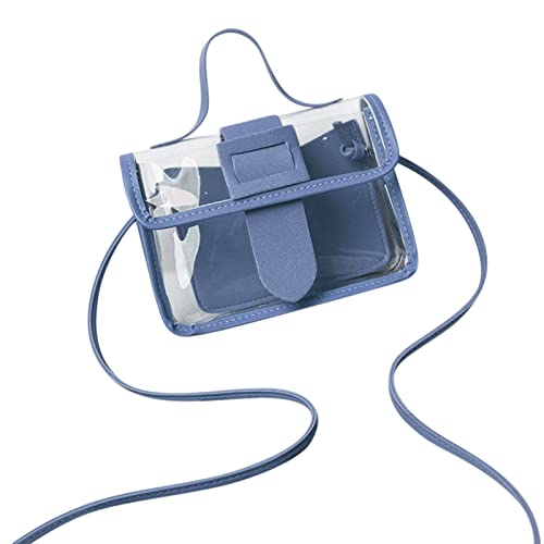 UmhäNgetaschen Damen Transparent Kleine UmhäNgetasche, Handytasche Mini UmhäNgetasche Transparente GeldböRsen Messenger Handtasche Aus Pvc Konzerte Sportveranstaltungen Unterhaltung Y2K (Blau) von routinfly