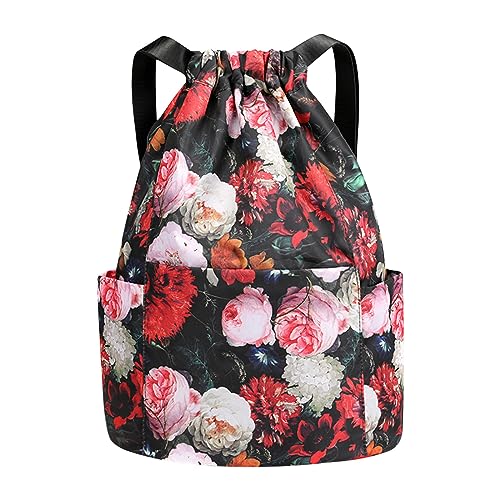 Wasserdichte Drawstring Tasche Schwimmen AusrüStung Taschen Faltbar GroßE KapazitäT Reisetasche Nass Trocken Trennung Rucksack Turnhalle Tasche Sackpack Sandproof Strand Rucksack Herren Damen (H) von routinfly