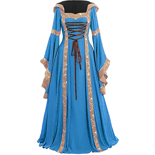 routinfly Blumenmädchenkleider für Hochzeiten|Renaissance-Kleid Mittelalterliches Kostüm Lady Festival Kostüme Midevil Gothic-Kleid|Grünes Samtkleid kostüm Damen Mittelalter Kleid Damen von routinfly