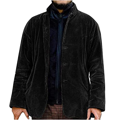 routinfly Cordjacke Herren Vintage Trenchcoat - Herbst Winterjacke Braun Mode Trend Top Jeansjacke von routinfly