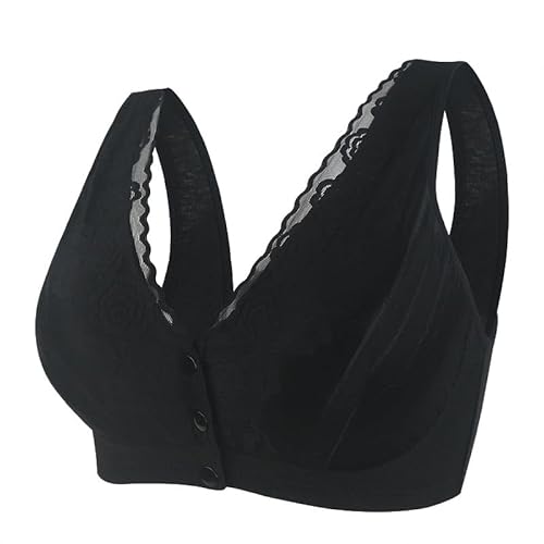 routinfly Damen BH Klassische Bequem Vorderverschluss BH Damen Everyday Bra Ohne Bügel BH Nahtlos Weicher Bustier Atmungsaktiver Vorne Verschließbar Unterwäsche Damen BH Spitze Push Up BH von routinfly