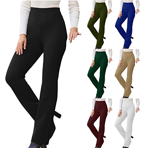 routinfly Damen Leggings Elegante Ausgestellte Hose Blickdichte Bleistifthose Hohe Taille Stretch Arbeit Business Hose Freizeithose Gerades Bein Glockenhose Yoga Hose Sommerhose Anzugshose Lange Hose von routinfly