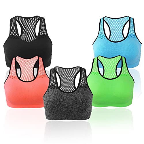 routinfly Damen Sport-BH Ohne Bügel Tank Top BH Mesh Atmungsaktiv Bralette y2k Sport Unterwäsche Rückenfrei Yoga Bralette Alltag Sportoberteil Frau Bustie U-Hals Schlafen BH für Frauen Mädchen von routinfly