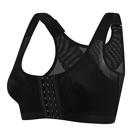 routinfly Damen Vollschalen BH Vorne Verschluss BH Komfort Funktioneller BH Minimizer BH Damen Starker Halt Sport BHS Ohne Bügel Nicht Gepolstert Bralette Große Brüste Push Up Bustier Joggen BH von routinfly