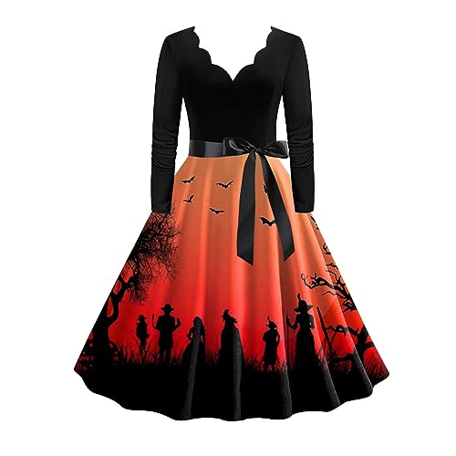 routinfly Halloween Kleid Damen Mittelalterliches Kleid Elegantes Langes Kleid Festliches KostüM Partykleid Korsett Halloween Karneval Kleid Retro Abendkleid Cocktailkleid Ballkleid Cosplay Kleid von routinfly