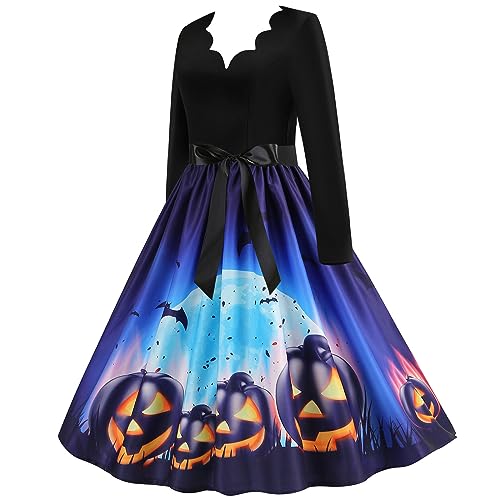 routinfly Halloween Kleid Damen Mittelalterliches Kleid Elegantes Langes Kleid Festliches KostüM Partykleid Korsett Halloween Karneval Kleid Retro Abendkleid Cocktailkleid Ballkleid Cosplay Kleid von routinfly