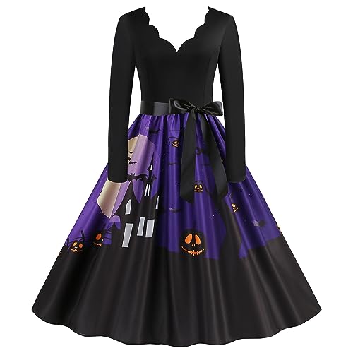 routinfly Halloween Kleid Damen Mittelalterliches Kleid Elegantes Langes Kleid Festliches KostüM Partykleid Korsett Halloween Karneval Kleid Retro Abendkleid Cocktailkleid Ballkleid Cosplay Kleid von routinfly