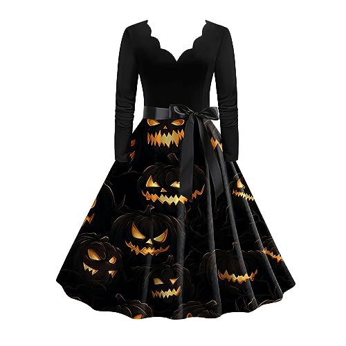 routinfly Halloween Kleid Damen Mittelalterliches Kleid Elegantes Langes Kleid Festliches KostüM Partykleid Korsett Halloween Karneval Kleid Retro Abendkleid Cocktailkleid Ballkleid Cosplay Kleid von routinfly