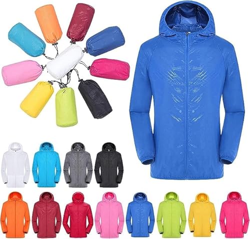 routinfly Regenjacke Damen Herren Atmungsaktiver Wasserdichter Regenmantel Fahrradjacke Leichte Winddichte Funktionsjacke Outdoor Jacke ÜBergangsjacke Sweatjacke Mit Kapuze Zum Wandern Trekking von routinfly