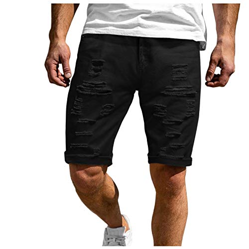 routinfly Sommer Shorts Herren Cargo Shorts Kurze Sporthose Hole Ripped Mode Laufhose Comfy Freizeithose Leicht Fahrrad Hose Regular Fit Fitness Tennis Shorts LäSsig Arbeitshose MäNner Kurz Stoffhose von routinfly