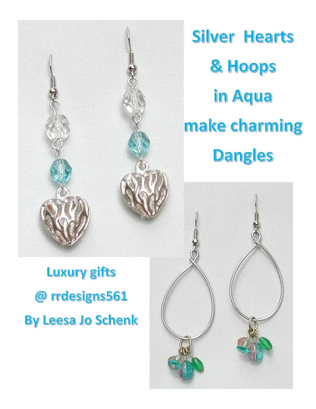 Silber Herz Ohrringe, Geschenk Für Sie, Hochzeit Moderne Blautopas, Ovale Reifen, Baumeln Aqua Perlen Ohrringe von rrdesigns561