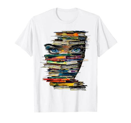 Buch Frauen Grafik Kunst Bunte Augen T-Shirt Buch Frauen Grafik Kunst Bunte Augen T-Shirt von @rtY