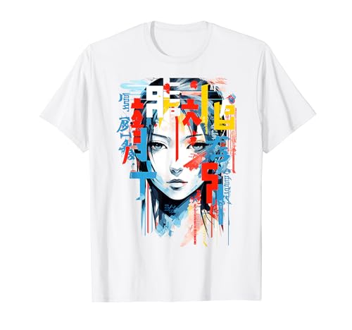 Frauen Bunter Text Mädchen Gesicht Abstrakte Kunst Frauen T-Shirt von @rtY