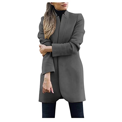 Coat Short Hairy Open Cardigan Long Suit Women Long Solid Sleeve Front Jacket Damen Coat Women Long Sleeve Hairy Open Front Short Cardigan Suit Jacket Solid Long Coat Moderner Damen von rtdgcv