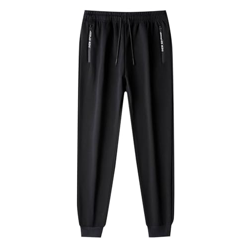 Jogginghose Herren Baumwolle Herren-Winter-Komfort-Freizeithose mit einfarbigen Taschen und Fleece Reell Hose Herren Jogginghose Herren Baumwolle Breite Jogginghose Trainingshose Herren von rtdgcv