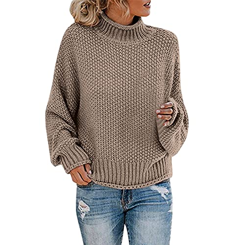 Rollkragenpullover Damen Oversize Pullover Damen Damen Strick Herbst Winter Strickpullover Dicker Pullover Rollkragenpullover Sweater Clips Pullover Damen Schwarz von rtdgcv