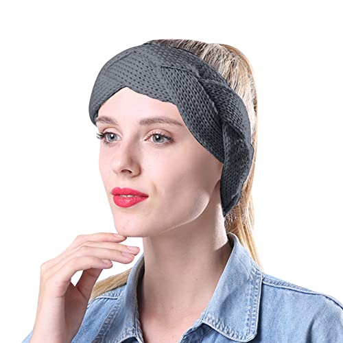 Stirnband Damen Winter Super weiches, saugfähiges Korallen-Fleece-Tuch, Haarwickel, Mikrofaser, trockenes Haartuch für langes, dickes und lockiges Haar Stirnband Damen Laufen von rtdgcv