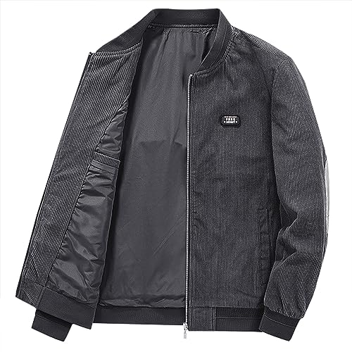 rtdgcv Fleecejacke Herren Cordjacke Männer Herbst Air Force Baseball Jacken Männlich Casual Fit Windjacke Pilot Mäntel männer Jacken Ausgefallene Jacken Winter Cordjacke Herren von rtdgcv