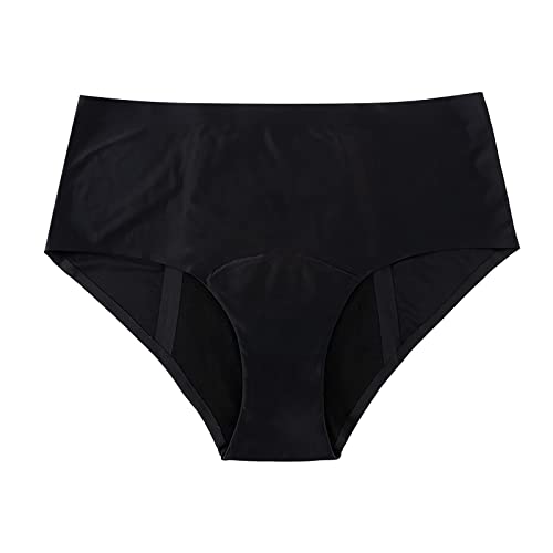 rtdgcv Inkontinenz Schwimmshorts Damen-Bikinihose mit hoher Taille, Retro-Basic, vollständig bedeckt, Badeanzug, Badeanzug mit mittlerer Taille Sommer Shorts Damen Luftig (Black, S) von rtdgcv