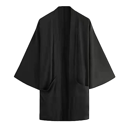 rtdgcv Männer Mittelalter Vintage Jacke Frühling Und Herbst Lose Plus Größe Strickjacke Hanfu Junge Männer Hemd Legen Einfarbig Und Hemd Dicke Wolle Strickjacke Herren Schwarze Jacke Herren von rtdgcv