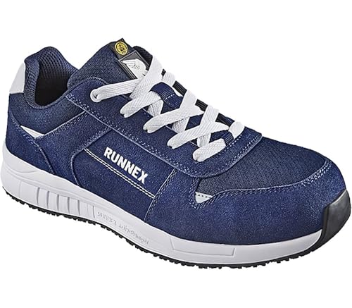 RUNNEX S3S-ESD-Sicherheitshalbschuhe Sportstar 5349 Blau/Weiß-41 von RUNNEX