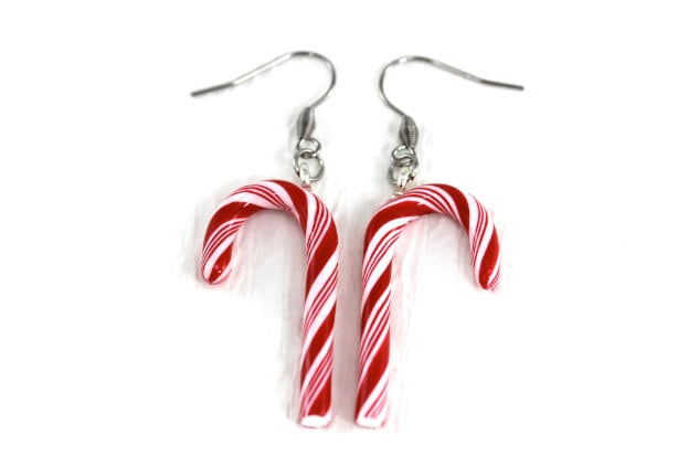 Candy Cane Ohrringe, Weihnachten Schmuck, Pfefferminz Schrullig Wunderlich, Stick Süßer Spaß, Urlaub Ohrringe Candy Cane Ohrringe, Weihnachten Schmuck, Pfefferminz Schrullig Wunderlich, Stick Süßer Spaß, Urlaub Ohrringe von rubipotamus