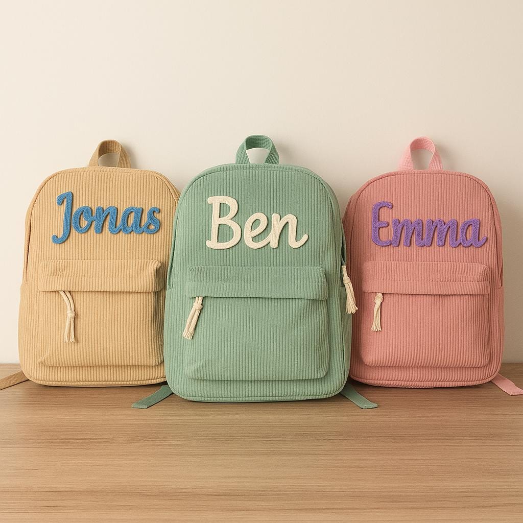 Kindergartenrucksack Personalisiert Mit Namen - Kita Rucksack Kleinkinder Geschenk Einschulung & Kindergarten von rubonskreativ