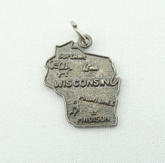 925 Sterling Charm Versandkostenfrei #wisc-cm12 von rubysvintagejewelry