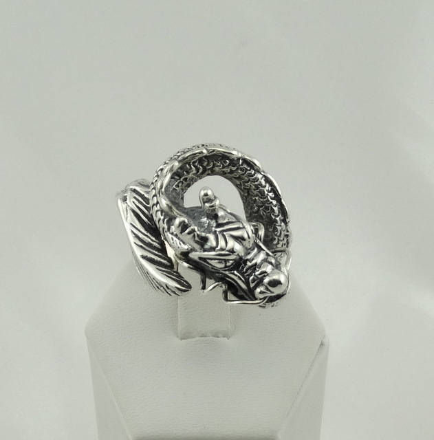 Auftritt Des Drachen Vintage Massiver Sterling Silber Ring #dragon-Sr3 Auftritt Des Drachen Vintage Massiver Sterling Silber Ring #dragon-Sr3 von rubysvintagejewelry